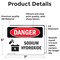 Signmission Sodium Hydroxide Danger Sign, Vinyl Decal, 7in W x 5in L, 2PK OS-2PACK-DS-D-57-L-1576 - alternate 6